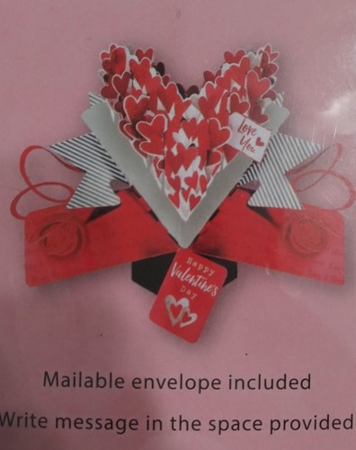 Second Nature Pop Ups - Valentinstag HEARTS Love You 3D-Überraschung - Neu - Bild 6 von 7