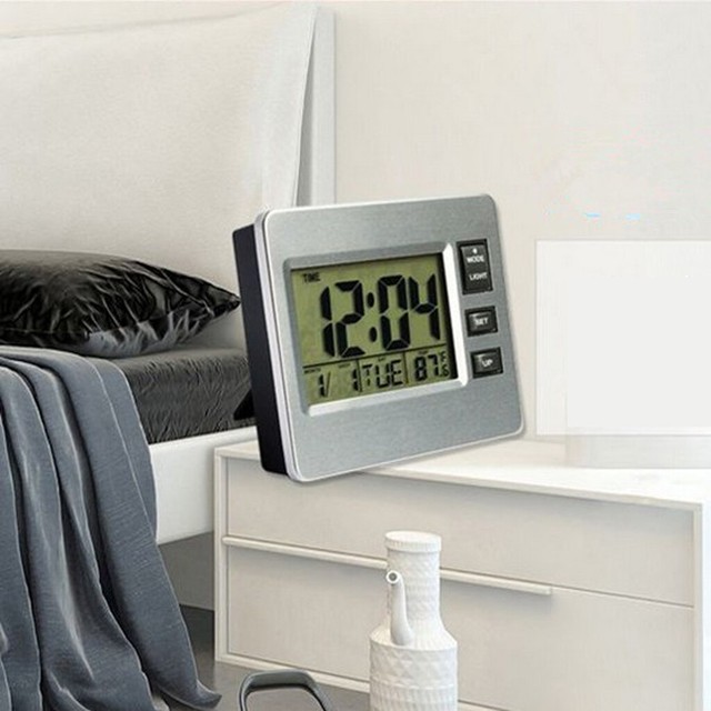 Digital Alarm Clocklcd Wall Mount Calender Clock For Bedroom Office