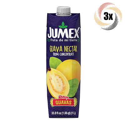 3x Cartons Jumex Guava Nectar Flavor Drink 33.8 Fl Oz ( Fast Shipping! )