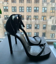 YSL Strappy Black Sandal
