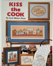 KISS THE COOK Lynn Waters Busa Graph-It Arts Cross-Stitch Book Leaflet #L34