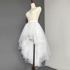 Damen Mesh Lagenrock Burlesque Bustle Kostüm Party Karneval Faschingskostüm Sexy