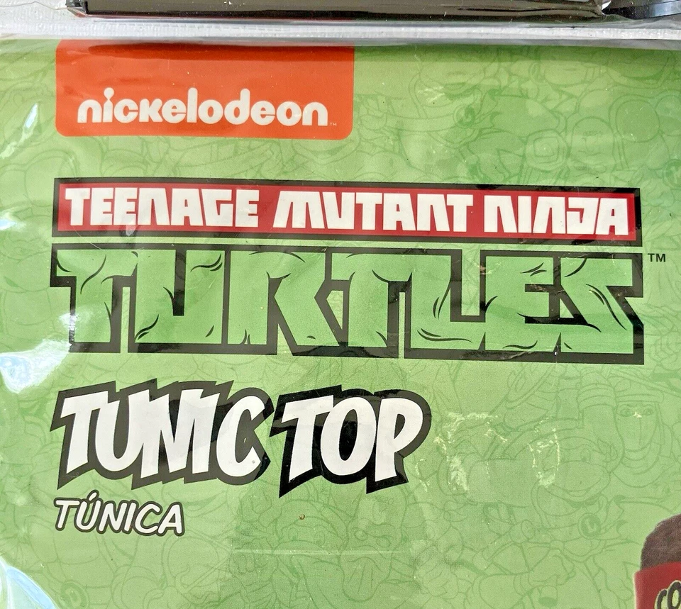 Túnica Top Disfraz Niño Tortugas Ninja Adolescentes Mutantes Niñas M/L Halloween 12-14 Foto 3 de 4