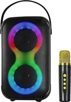 IQ Sound IQ-3704BT 2x4'' Karaoke Kraze Portable Speakers +TWS +USB/SD/FM/LED