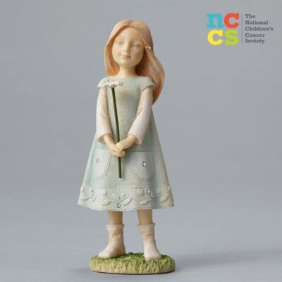 Foundations Girl with Flower Figurine 4050133 Hope Message Cancer Foundation New