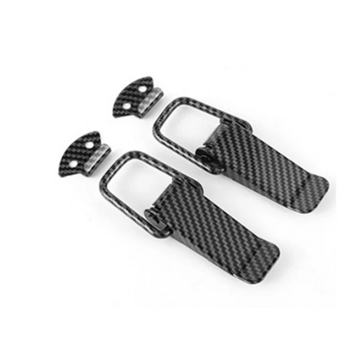 Security Hook Lock Clip Car Bumper Quick Release Fasteners Carbon Fiber Look