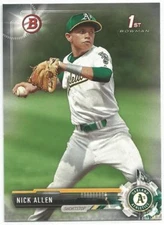 Nick Allen  Oakland A's 2017 1st Bowman Draft Baseball