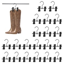 20 Pack Boot Hangers Closet Hanging Clips Laundry Hooks for Hats, Pants, Towe...