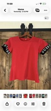 Calvin Klein Red Coral Short Sleve Shirt Xl