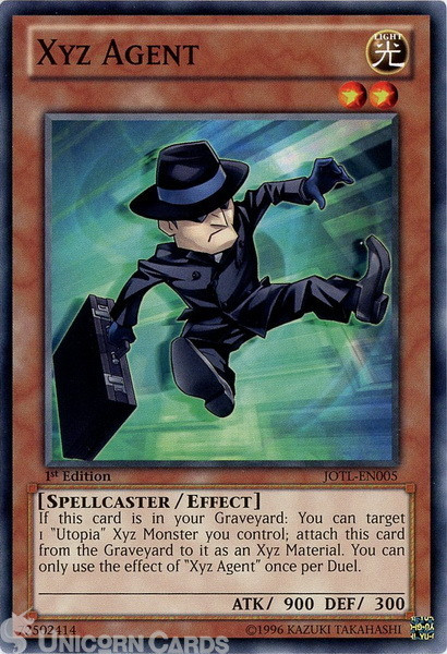 JOTL-EN005 Xyz Agent Common 1st Edition Mint Yu-Gi-Oh! Card