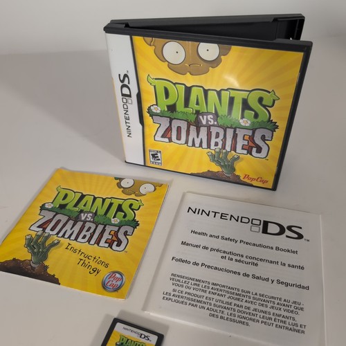 Plants vs. Zombies (Nintendo DS, 2011) Complete CIB W/ Manual & Inserts Pop Cap - Picture 2 of 5