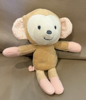 Fisher Price Snugamonkey Monkey 8  Plush Brown Orange #95778 Baby Stuffed Toy