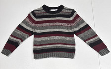 Sonoma Kids Striped Pullover Sweater Boys Sz 5-6 Ramie Wool Acrylic Nylon Blend