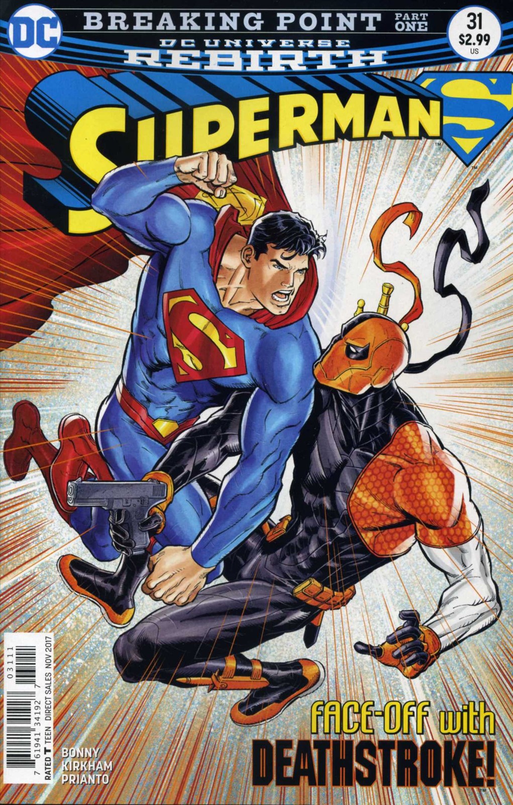 Superman (4th Series) #31 VF/NM; DC | Rebirth Deathstroke - w/Bag+Board