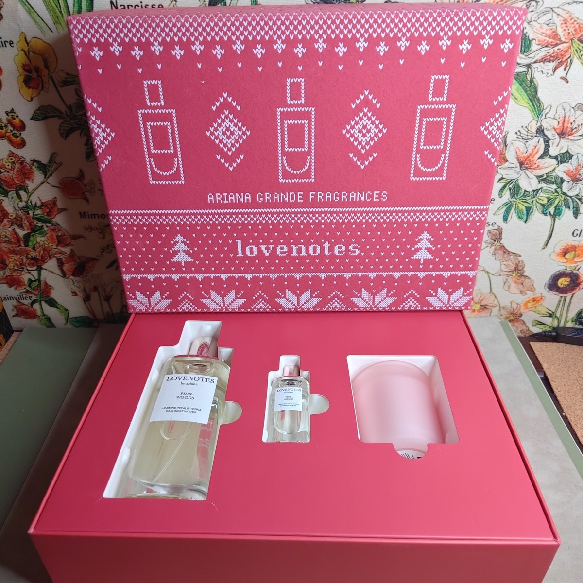 Pink Ganash お香 Ariana Grande LOVENOTES Pink Woods by Ariana Grande 3 Piece Gift
