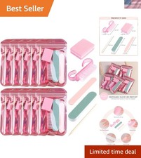 10 Sets Disposable Manicure Prep Kit for Travel Home, Portable Basics 5 in 1 ...