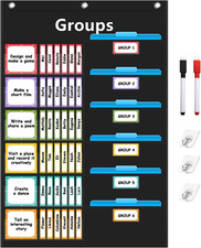 Small Group Management Pocket Chart with 96 Cards Classroom Jobs Chart Small Gro
