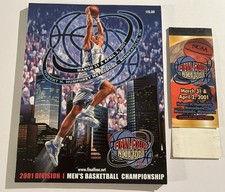 2001 NCAA Championship Program + Tickets DUKE BLUE DEVILS vs ARIZONA Final Four
