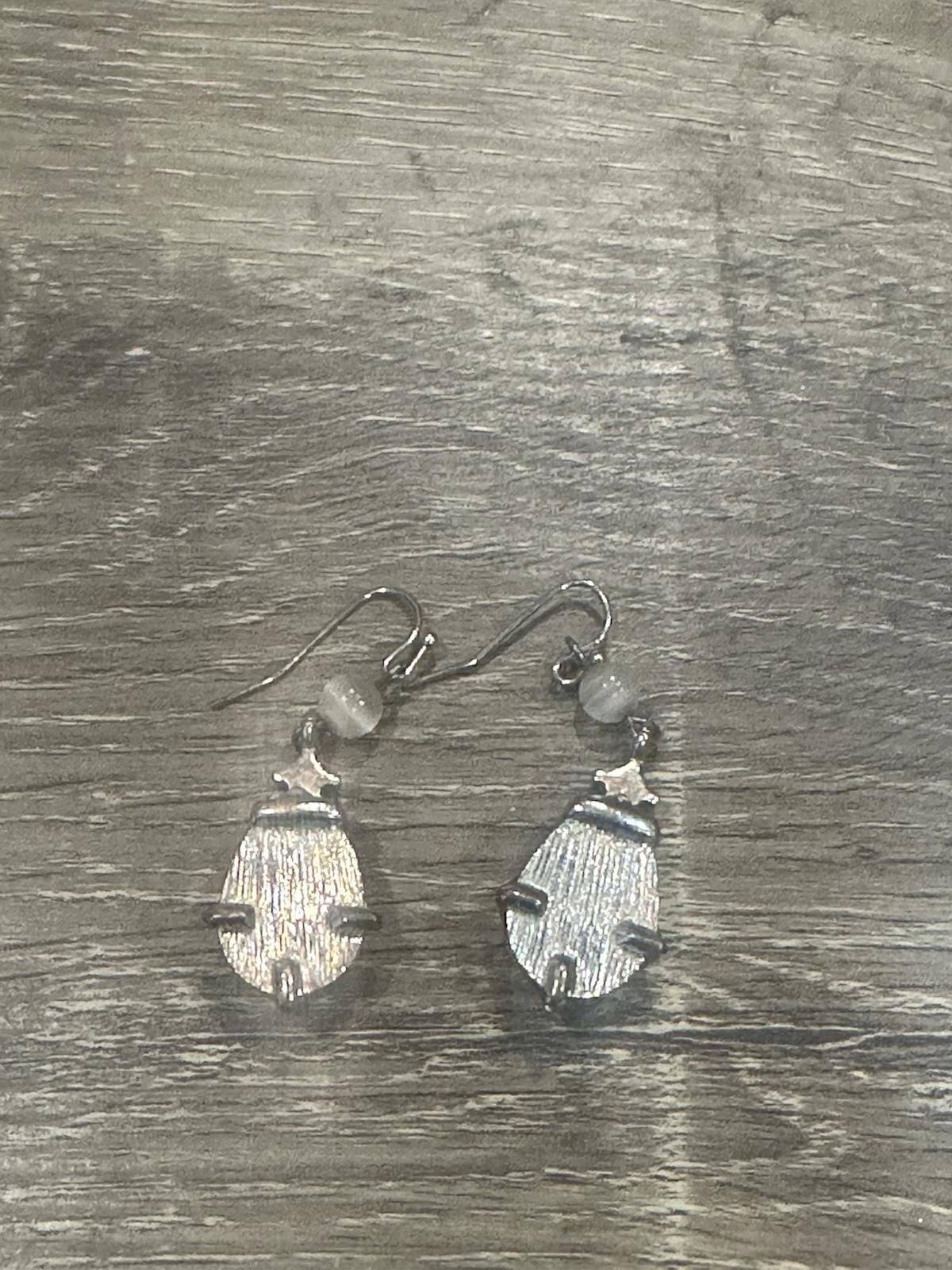 Sterling Silver Wire Loop Stone Drop Earrings, Ci… - image 2