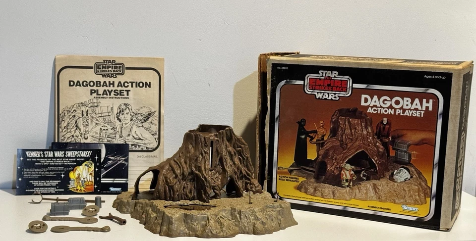 Juego de acción Kenner Star Wars Dagobah 1981 vintage caja original - envío gratuito Foto 2 de 4