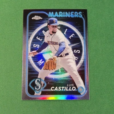2024 Topps Chrome Luis Castillo Lightboard Logo Refractor #129 Seattle Mariners