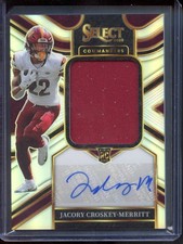 2025 Panini Select-Jacory Croskey-Merritt Jumbo Rookie Sig. Swatches Prizm /249