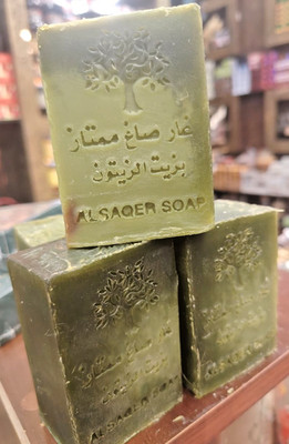 olive oil soap with a garland scent a natural moisturizer handmade صابون غار صاغ