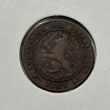 1884 Netherlands 1 Cent Coin