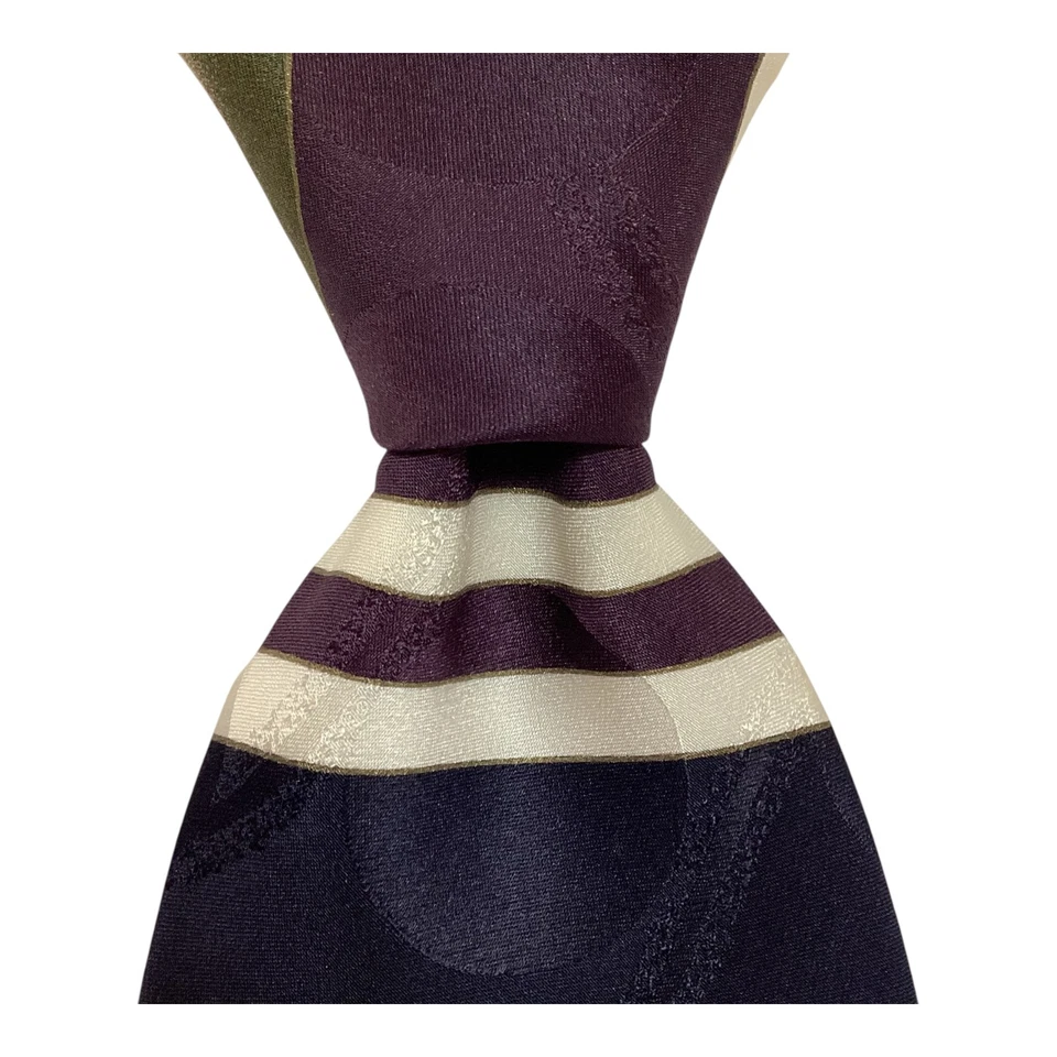 STEVE GORDON'S Mens Silk Necktie ITALY Designer STRIPED Multi-Color NWT $75 Rare - Image 1 of 3