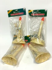 VTG Set of 4 Trim A Home Single Orange Candolier Plug Candle Light NOS Kmart