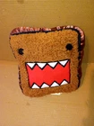 RARE Domo Kun 2014 Domo Face 7 x 7" Plush Pillow.