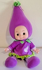 Eggplant Doll Talking Baby 21 Purple Ever bright Large Toy Works Plush RARE