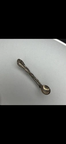 Gorham Strasbourg Sterling Silver 2-5/8” Salt Spoon Pin Attached 5.50 Grams