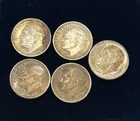 LOT OF 5 SILVER ROOSEVELT DIMES CIRCULATED