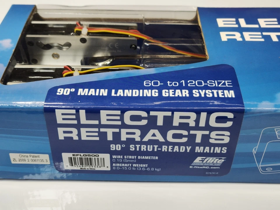 New E-flite Eflite 60-120 90 degree Strut Ready Main Elect Retract Set EFLG500 - Image 3 of 4