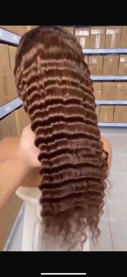 Peluca frontal de encaje de cabello humano usada Foto 4 de 4