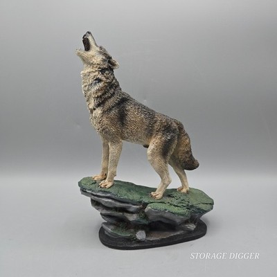 Vintage 1994 Princeton Gallery Cry of the Canyons Wolf Resin Figurine 9'' Tall