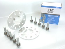 14mm 2x7mm SCC Spurverbreiterung für Porsche 5 x130 71,6 71,5 + Radschrauben M14