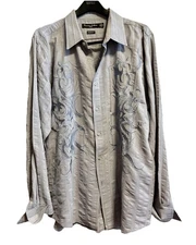 Men’s Italian SzL Grey Premium Culture Long Sleeve  Modern Fit Street Wear