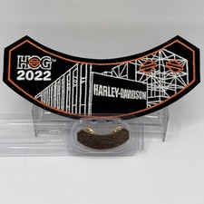 NUOVO 2022 Harley Davidson HOG Owners Group Rocker Patch & Pin Set - Nuovo con scatola
