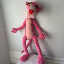 Vintage 1980 Pink Panther Jumbo Plush Stuffed Mighty Star Posable Arms Legs 42