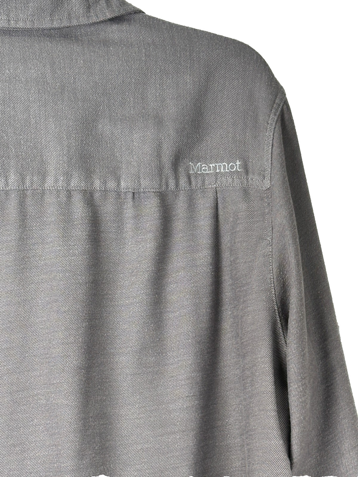 Marmot Shirt Mens LARGE Long Sleeve Button Up Gray Hiking Outdoors Pocket