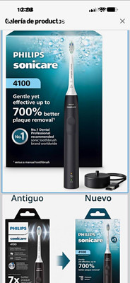 Philips Sonicare 4100 Sonic Electric Toothbrush Pressure Sensor Black