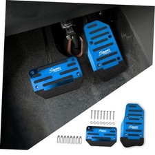 2pcs Non-slip Car Pedal Covers Premium Aluminum Alloy Gas And Brake Blue 2pcs Non-slip Car Pedal Covers Premium Aluminum Alloy Gas And Brake Blue
