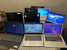 Wholesale bulk lots of 10  laptops. Leanova,HP,Apple,Dell, Working selling AS IS