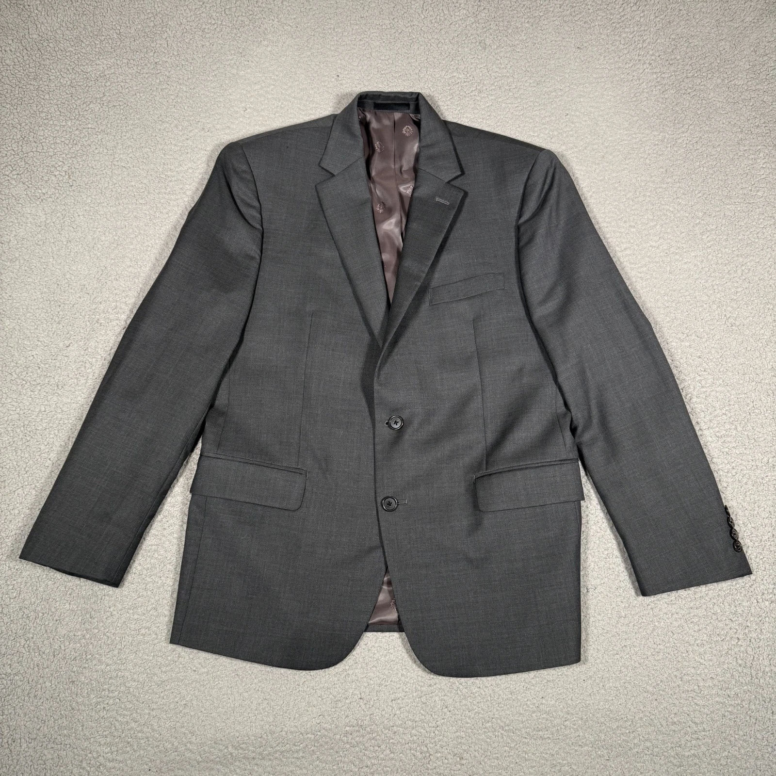 Lauren Ralph Lauren Blazer Mens 42R Gray Wool Blend Sportcoat Casual Preppy
