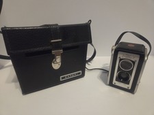 Kodak Duaflex II Box Camera with Kodet Lens, Black Color, Safari and Black Cases