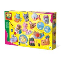 Ses Creative 01154 Bastelset FüR Kinder, Gips GießEn Bastelset, Hunde Und Katzen
