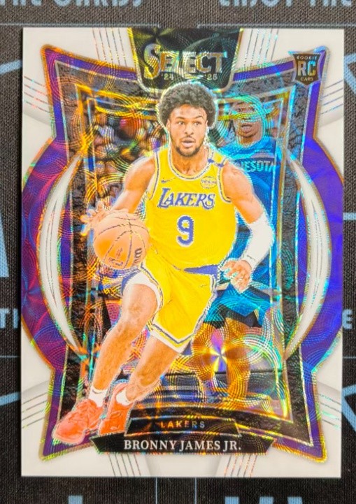 Bronny James Jr. 2024-25 Panini Select Concourse White Scope 13/35 RC #90