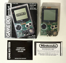 Nintendo Game Boy Pocket Console Clear Model Boxed with Manual Rare Gameboy